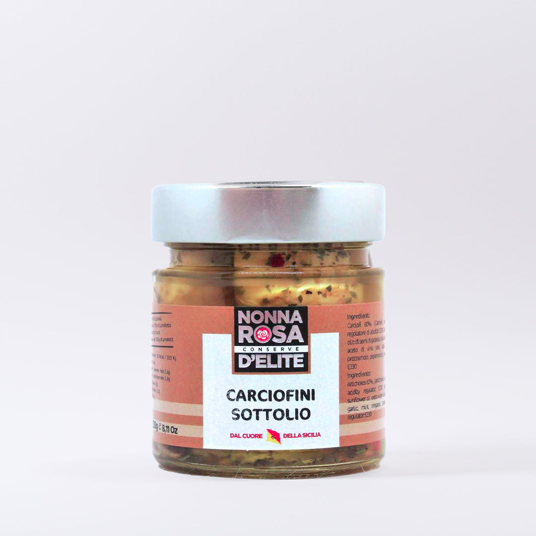 Delitaly© - Carciofini sott'Olio - 100% Made in Sicily - Vasetto da 230g