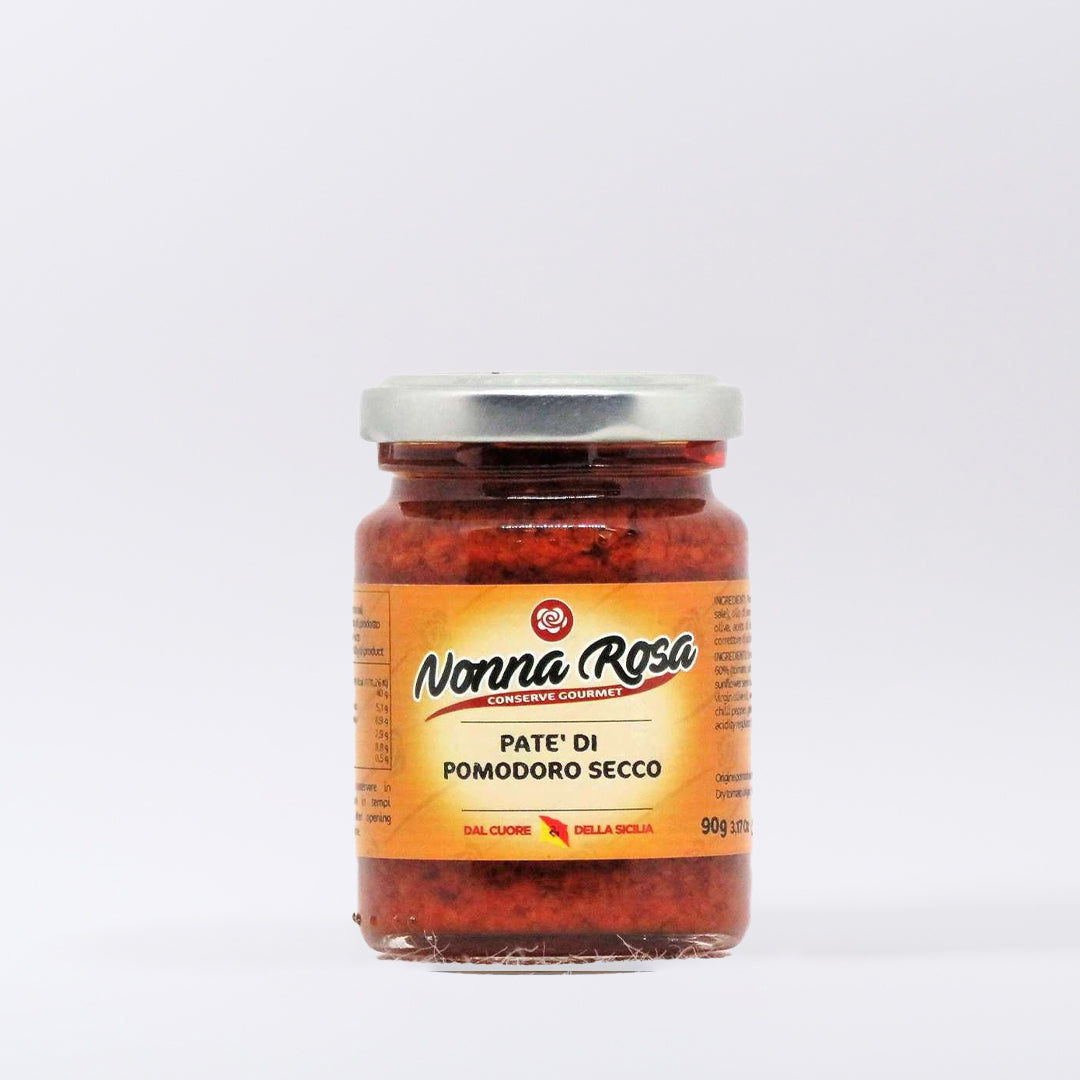 Delitaly© - Patè di Pomodoro Secco - 100% Made in Sicily - Vasetto Vetro da 90g