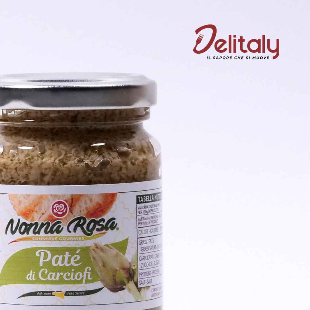 Delitaly© - Pate' di Carciofi - 100% Made in Sicily - Vasetto Vetro da 90g