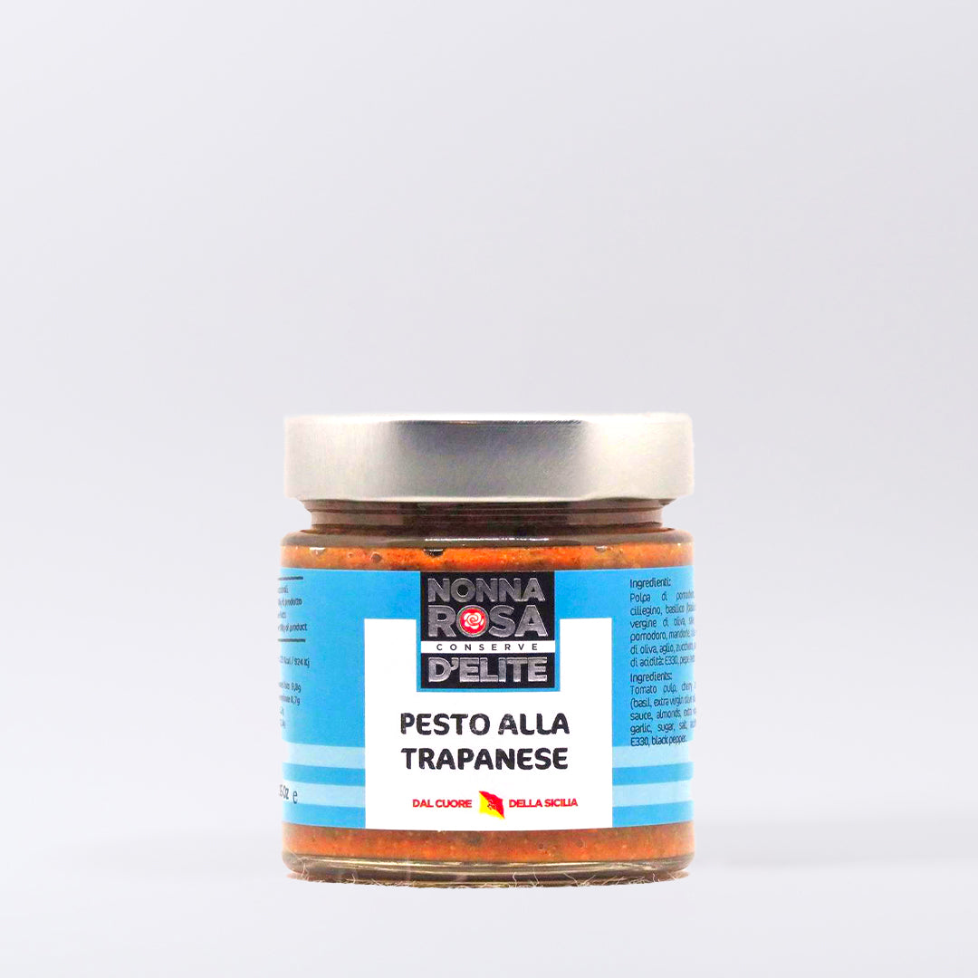 Delitaly© - Pesto alla Trapanese - 100% Made in Sicily - Vasetto Vetro da 180g
