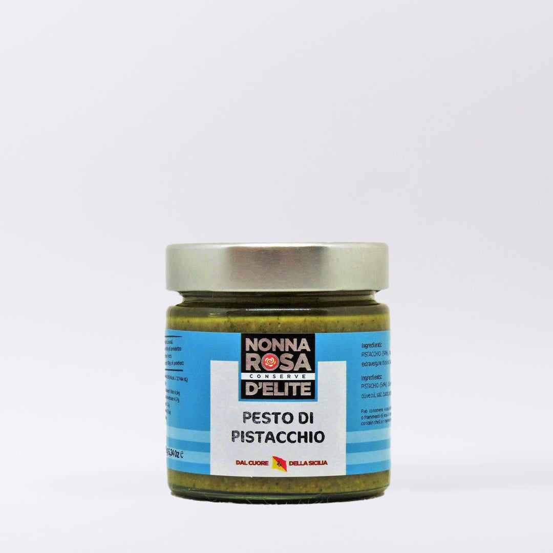Delitaly© - Pesto di Pistacchio - 100% Made in Sicily - Vasetto Vetro da 180g