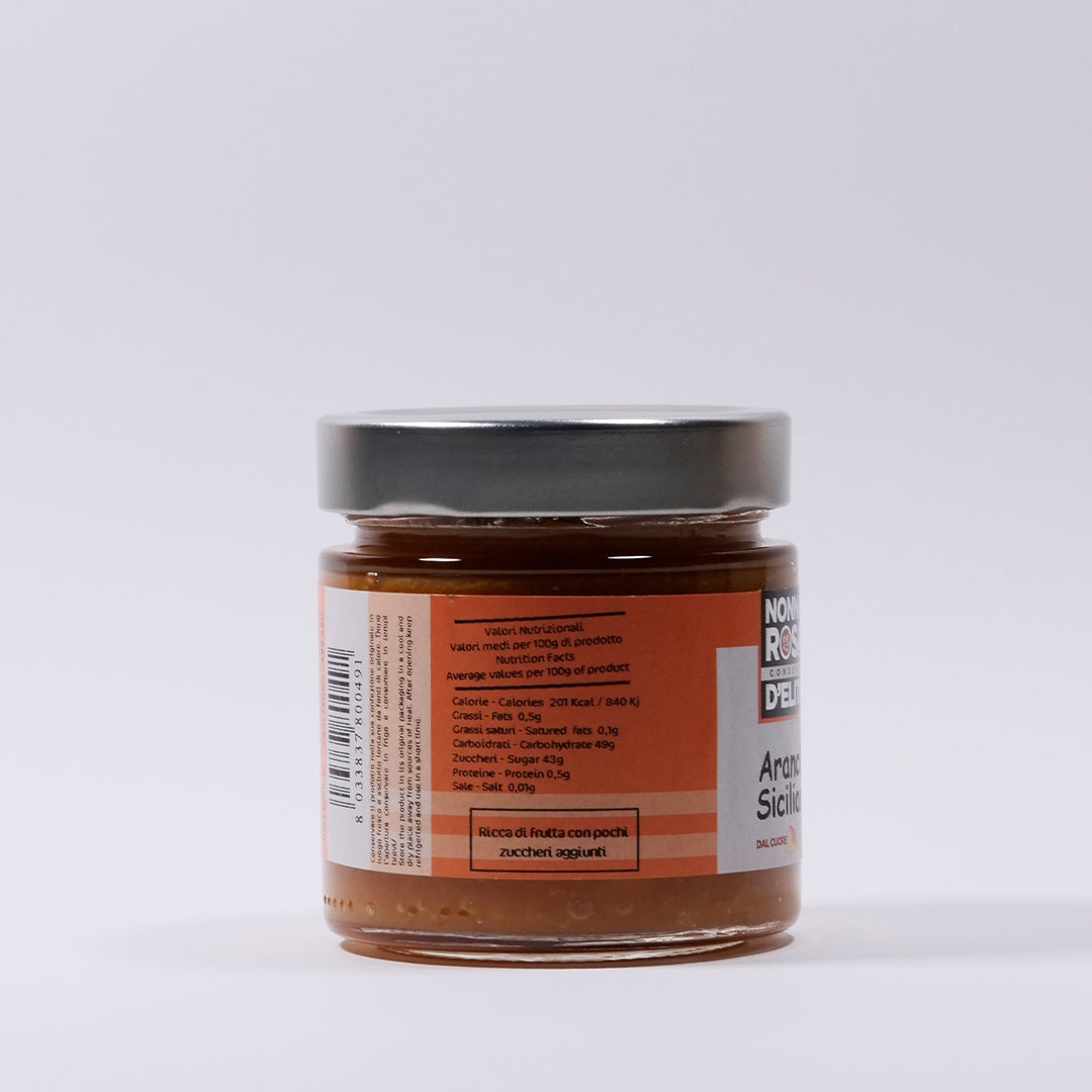 Delitaly© - Confettura di Arancia di Sicilia - 100% Made in Sicily - Vasetto Vetro da 250g