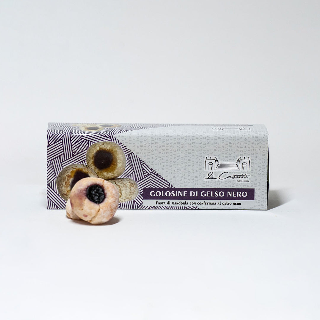Delitaly© - Golosina - Gelso Nero - 100% Made in Sicily - Confezione 9 Pezzi - 250g