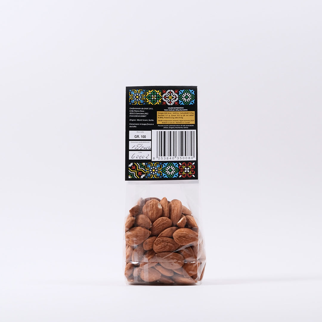 Delitaly© - Mandorle Siciliane Sgusciate - Frutta Secca Fonte di Vitamine e Fibre - 100% Made in Sicily
