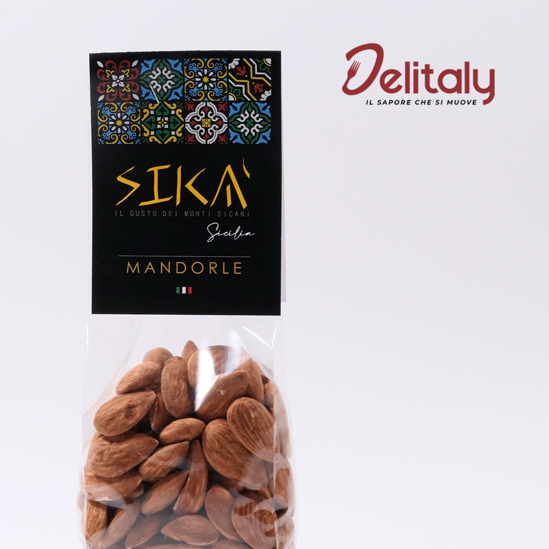 Delitaly© - Mandorle Siciliane Sgusciate - Frutta Secca Fonte di Vitamine e Fibre - 100% Made in Sicily