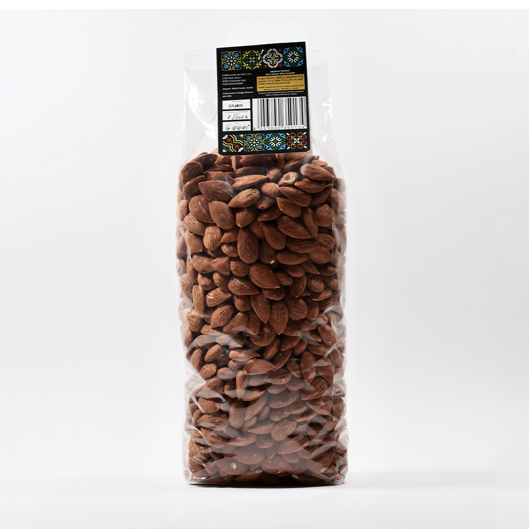 Delitaly© - Mandorle Siciliane Sgusciate - Frutta Secca Fonte di Vitamine e Fibre - 100% Made in Sicily