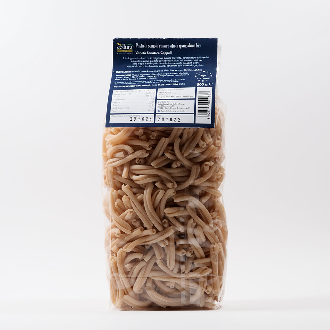 Delitaly© - Pasta di Semola - Grano Duro Varità Senatore Cappelli - Caserecce - 100% Made in Sicily
