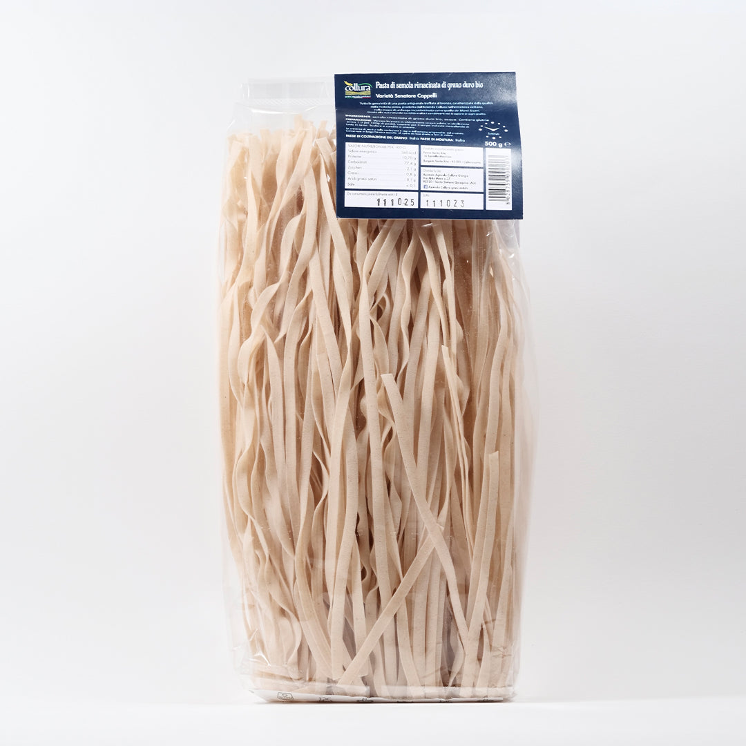 Delitaly© - Pasta di Semola - Grano Duro Varità Senatore Cappelli - Fettucce- 100% Made in Sicily