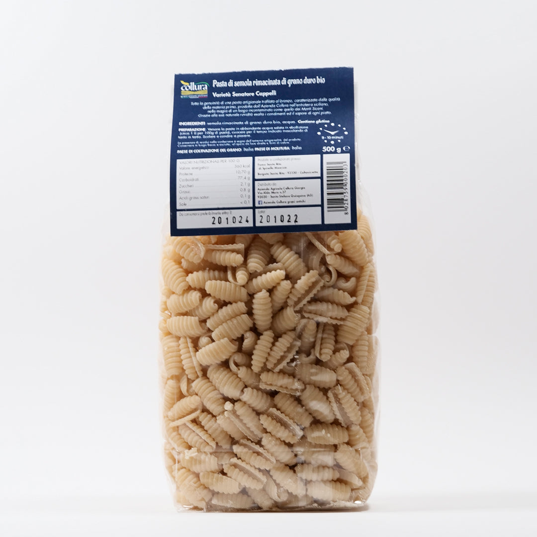 Delitaly© - Pasta di Semola - Grano Duro Varità Senatore Cappelli - Gnocchetti- 100% Made in Sicily