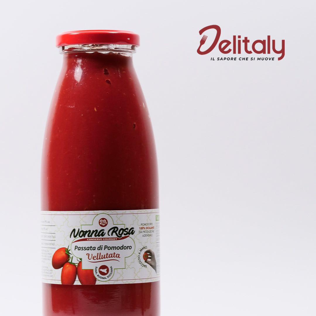 Delitaly©  -  Passata di Pomodoro Classica Vellutata  -  100% Made in Sicily  -  500g