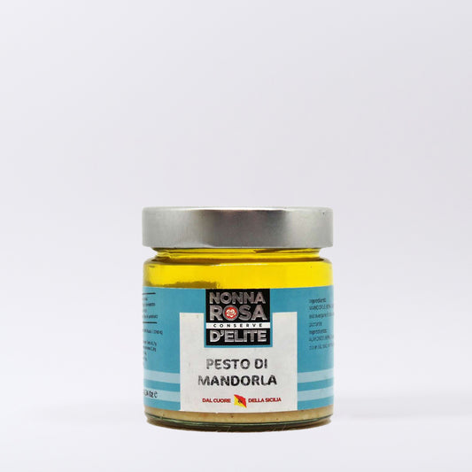 Delitaly©  -  Pesto di Mandorle  -  100% Made in Sicily - Vasetto Vetro da 180g