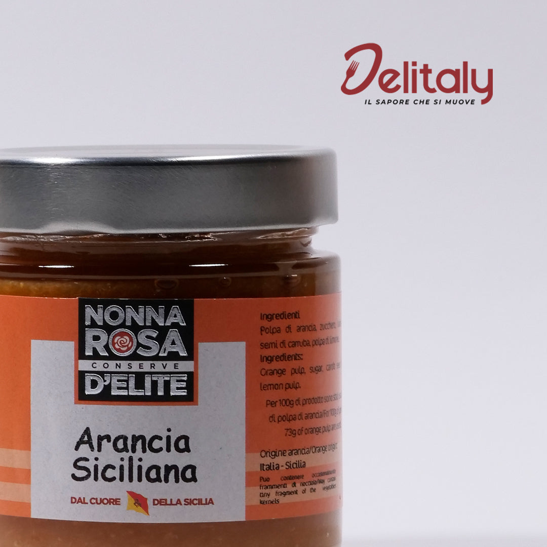 Delitaly© -  Confettura di Arancia di Sicilia  -  100% Made in Sicily  -  Vasetto Vetro da 250g