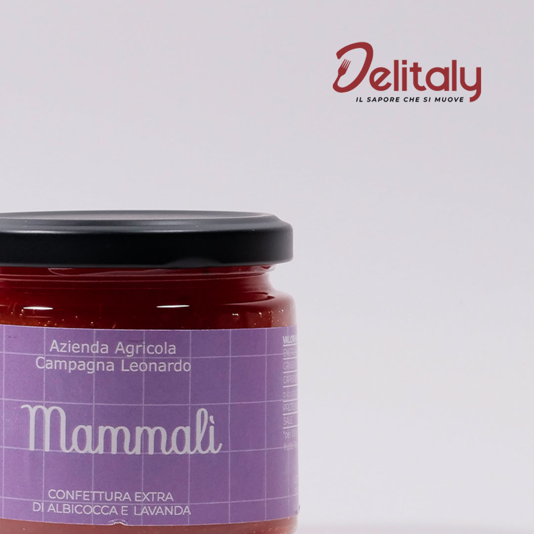 Delitaly©  -  Mammalì  - Albicocca e Lavanda  -  100% Made in Sicily - Vasetto da 240g