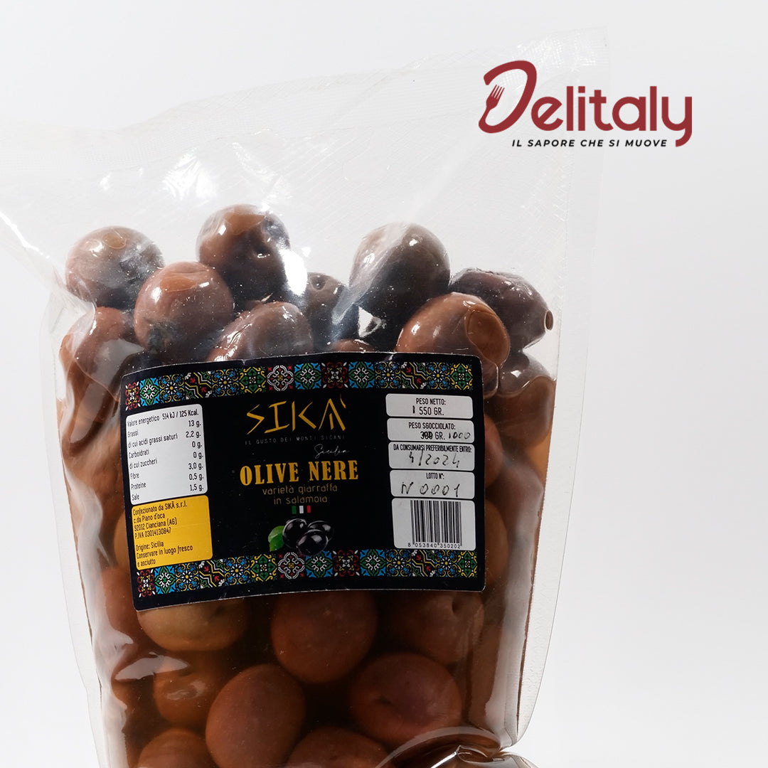 Delitaly©  -  Olive Nere Siciliane - Salamoia - 100% Made in Sicily