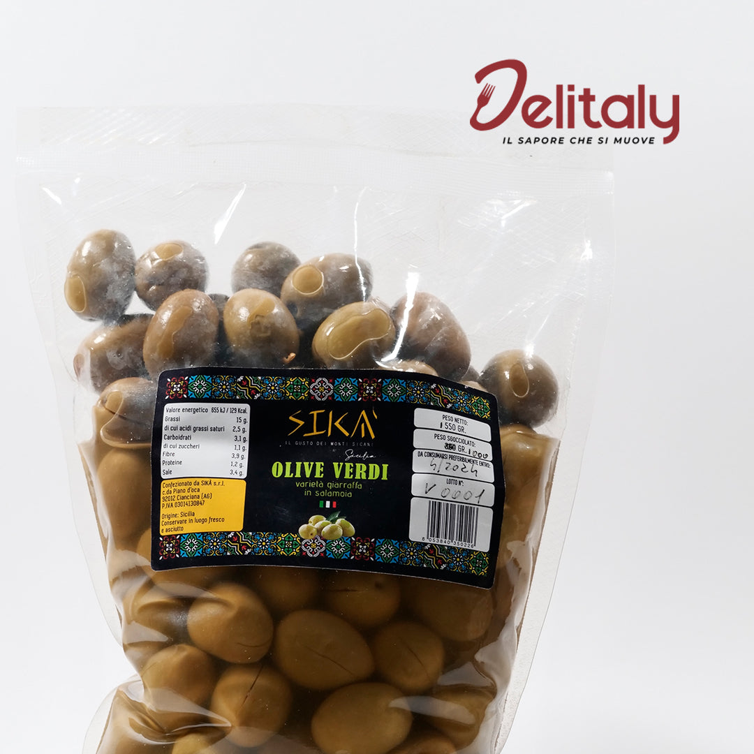 Delitaly©  -  Olive Verdi Siciliane - Salamoia - 100% Made in Sicily