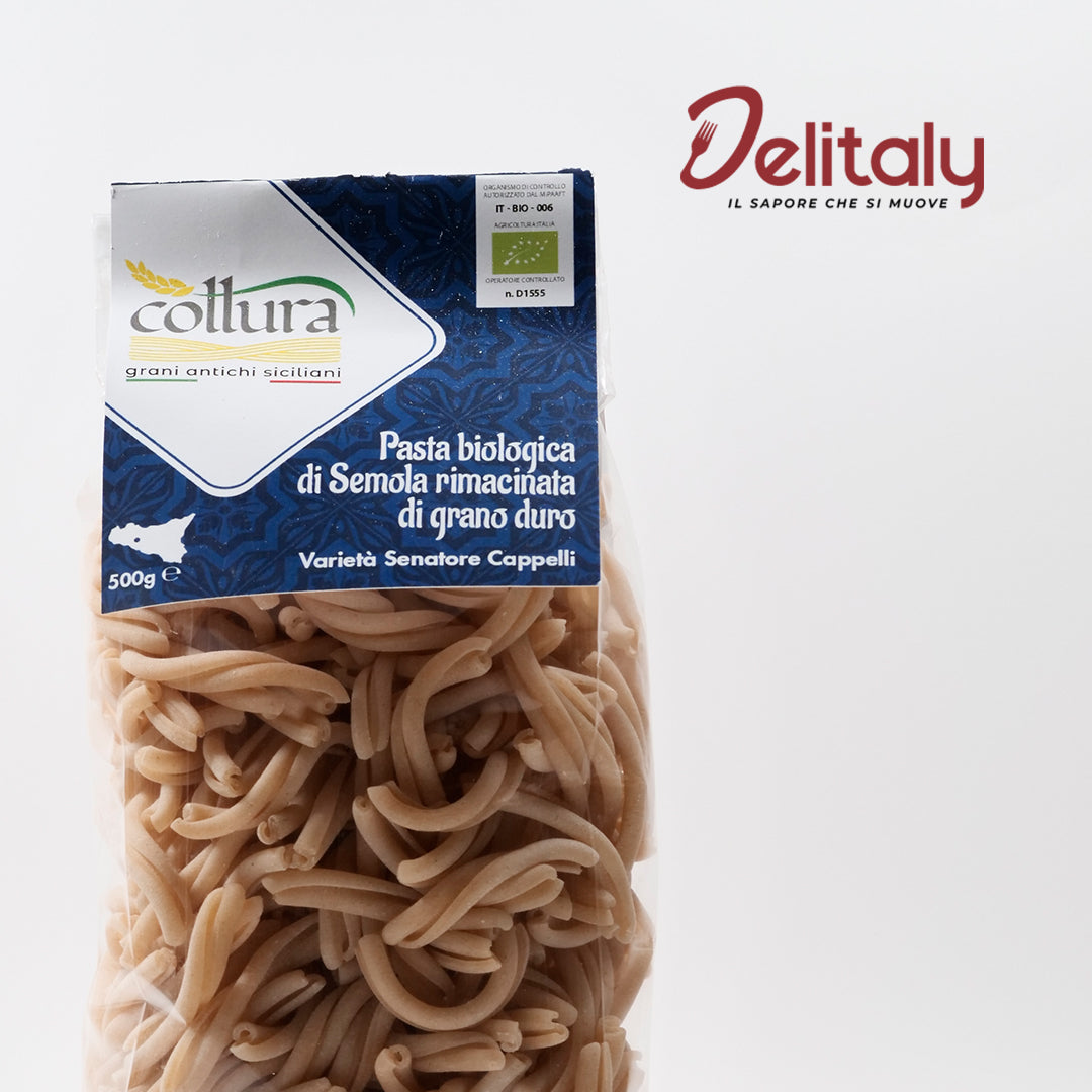 Delitaly©  -  Pasta di Semola  -  Grano Duro Varità Senatore Cappelli - Caserecce - 100% Made in Sicily